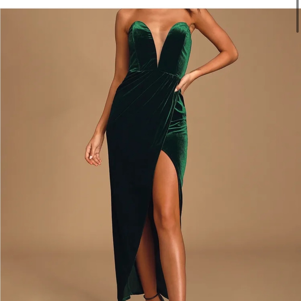 Velvet Green Holiday Dress
